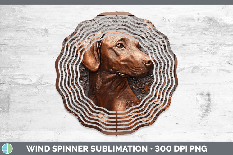 GorgeousDogs 03 Copper Relief Wind Spinner design.