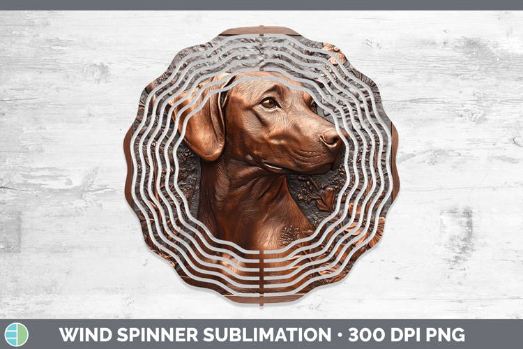 Dogs 03 Copper Relief Rhodesian Ridgeback Wind Spinner Subli