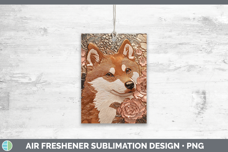 Dogs 03 Copper Relief Shiba Inu Air Freshener Sublimation Ca