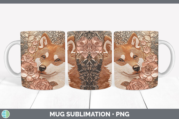 GorgeousDogs 03 Copper Relief Mug Wrap design.