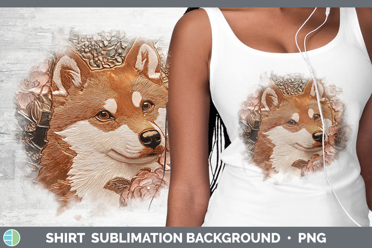 Dogs 03 Copper Relief Shiba Inu Shirt Sublimation Sublimatio