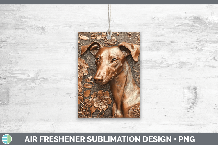 Dogs 03 Copper Relief Whippet Air Freshener Sublimation Car