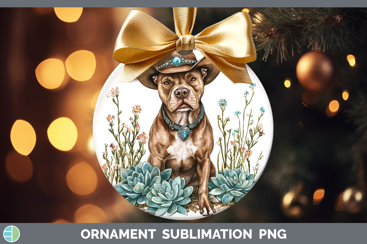 Dogs 03 Country Western American Staffordshire Ornament Subl