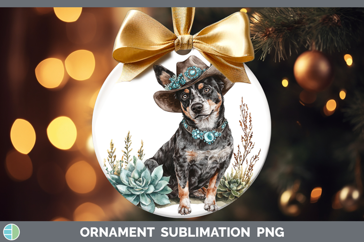 Dogs 03 Country Western Australian Cattle Dog Ornament Subli
