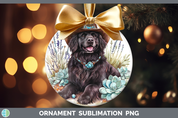 Dogs 03 Country Western Newfoundland Ornament Sublimation Ba