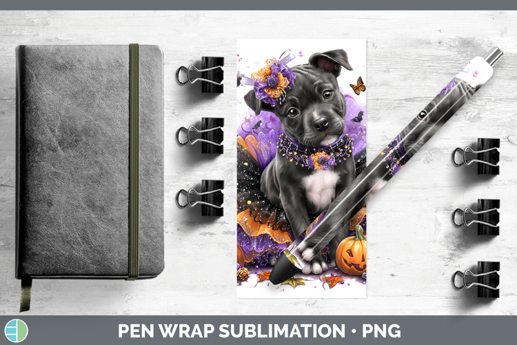 Dogs 03 Halloween American Staffordshire Pen Wrap Sublimatio