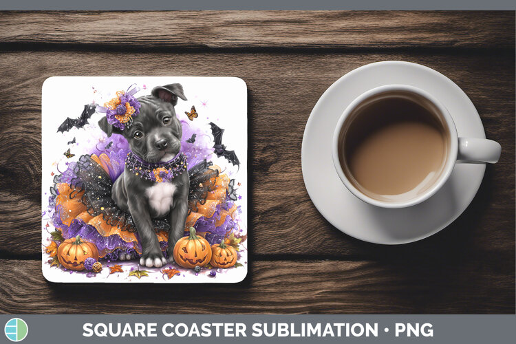 GorgeousDogs 03 Halloween Square Coaster design.