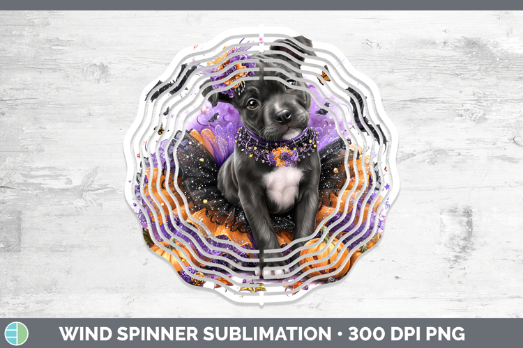 Dogs 03 Halloween American Staffordshire Wind Spinner Sublim