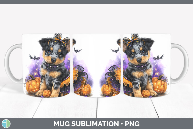 GorgeousDogs 03 Halloween Mug Wrap design.