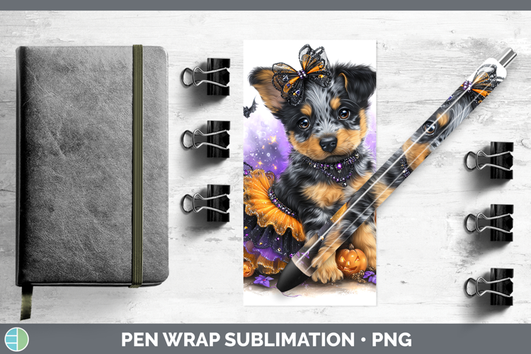 Dogs 03 Halloween Australian Cattle Dog Pen Wrap Sublimation