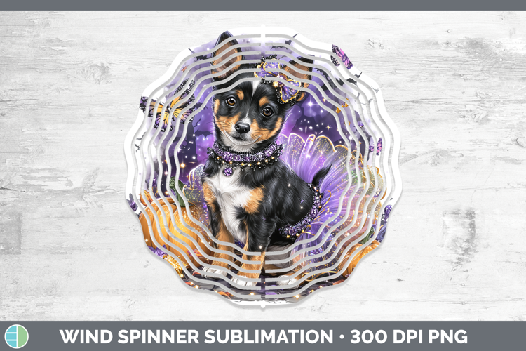Dogs 03 Halloween Basenji Wind Spinner Sublimation Spinner D