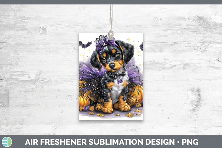 Dogs 03 Halloween Bluetick Coonhound Air Freshener Sublimati