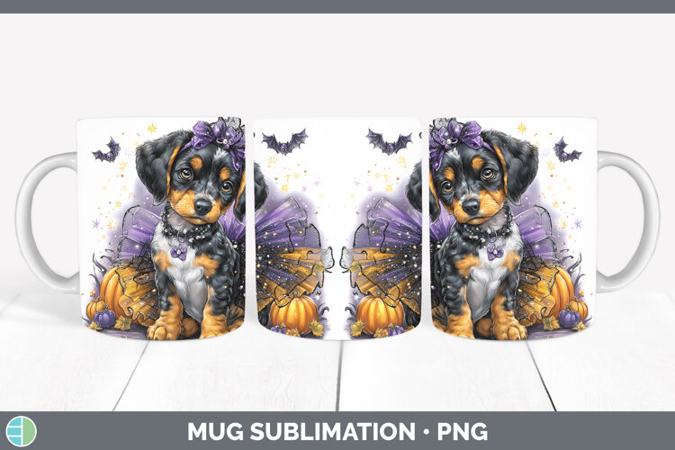 GorgeousDogs 03 Halloween Mug Wrap design.
