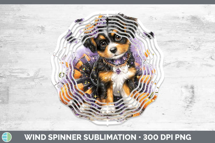 Dogs 03 Halloween Brittany Dog Wind Spinner Sublimation Spin