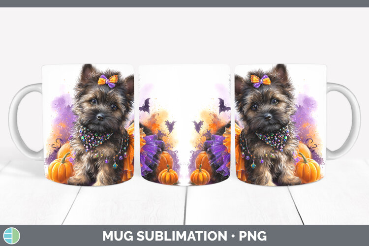 GorgeousDogs 03 Halloween Mug Wrap design.