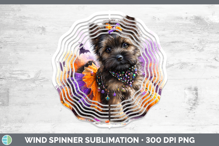 Dogs 03 Halloween Cairn Terrier Wind Spinner Sublimation Spi