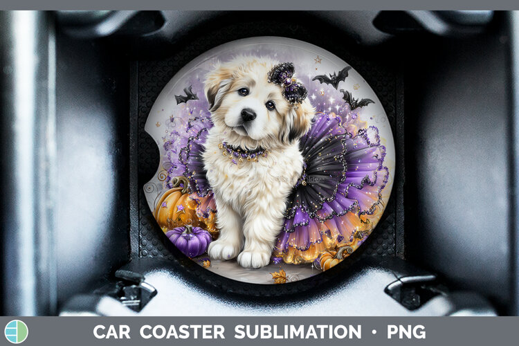 GorgeousDogs 03 Halloween Car Coaster design.