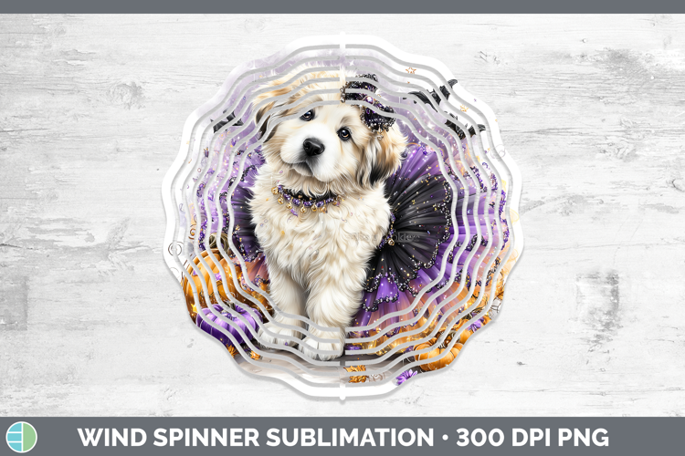 Dogs 03 Halloween Great Pyrenees Wind Spinner Sublimation Sp