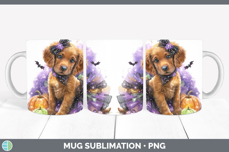 Dogs 03 Halloween Irish Setter Mug Wrap Sublimation Coffee C