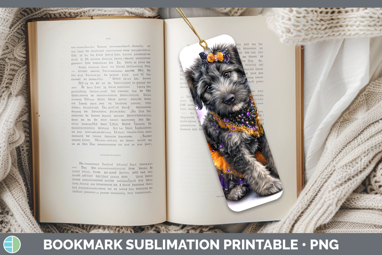 Dogs 03 Halloween Irish Wolfhound Bookmark Sublimation Prin