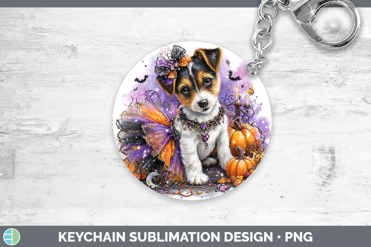 Dogs 03 Halloween Jack Russell Terrier Keychain Sublimation