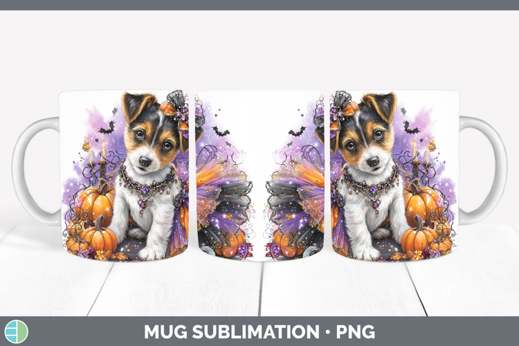 Dogs 03 Halloween Jack Russell Terrier Mug Wrap Sublimation