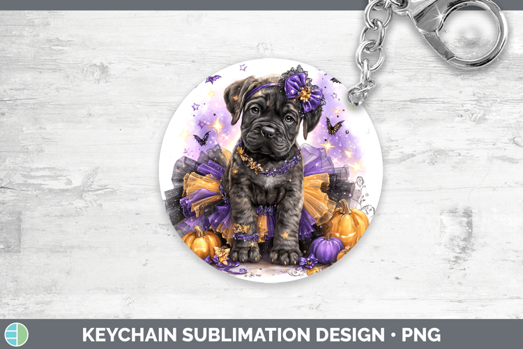 Dogs 03 Halloween Mastiff Keychain Sublimation Keyring Desig