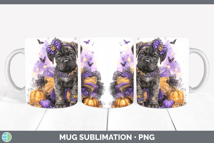 GorgeousDogs 03 Halloween Mug Wrap design.