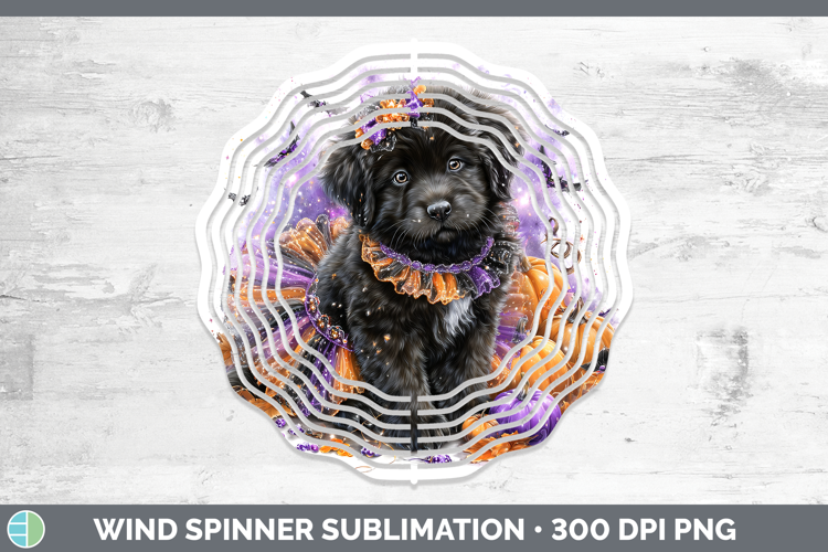 Dogs 03 Halloween Newfoundland Wind Spinner Sublimation Spin