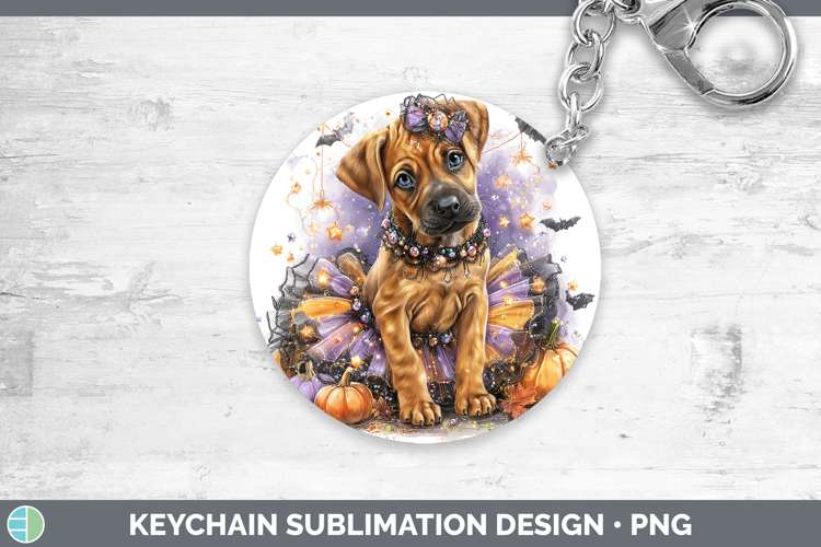 Dogs 03 Halloween Rhodesian Ridgeback Keychain Sublimation K