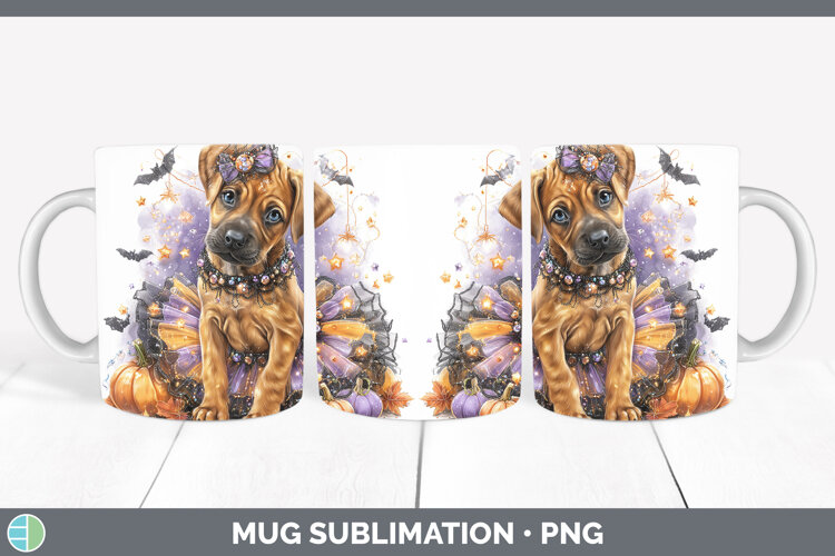 GorgeousDogs 03 Halloween Mug Wrap design.
