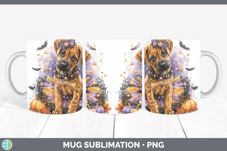 Dogs 03 Halloween Rhodesian Ridgeback Mug Wrap Sublimation C