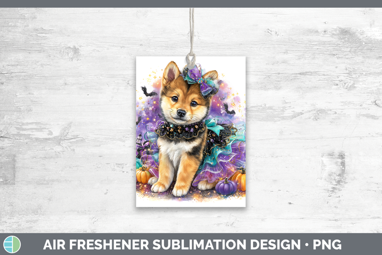 Dogs 03 Halloween Shiba Inu Air Freshener Sublimation Car Fr