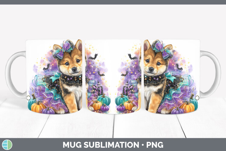 GorgeousDogs 03 Halloween Mug Wrap design.