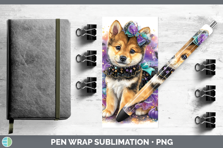 Dogs 03 Halloween Shiba Inu Pen Wrap Sublimation Pen Designs