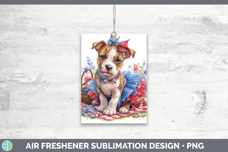 Dogs 03 Patriotic American Staffordshire Air Freshener Subli