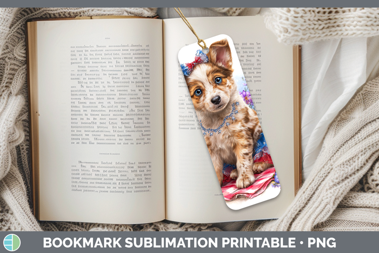 Dogs 03 Patriotic Australian Cattle Dog Bookmark Sublimation