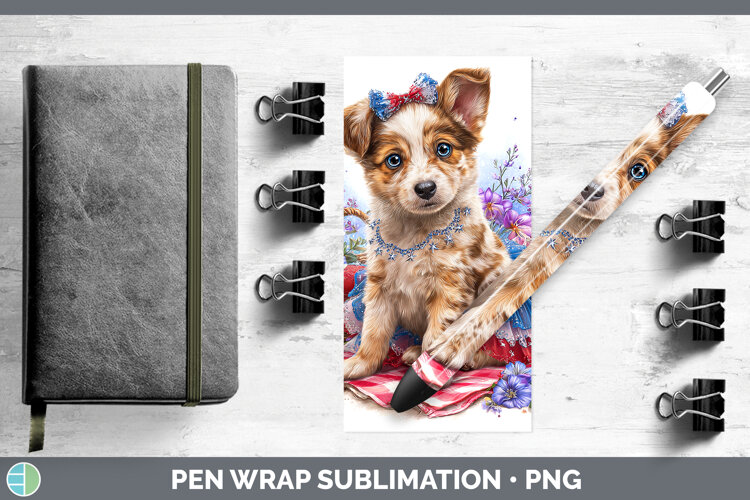 GorgeousDogs 03 Patriotic Pen Wrap design.