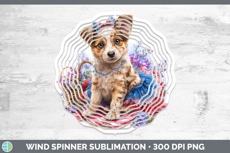 GorgeousDogs 03 Patriotic Wind Spinner design.
