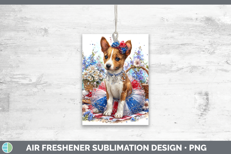 Dogs 03 Patriotic Basenji Air Freshener Sublimation Car Fres