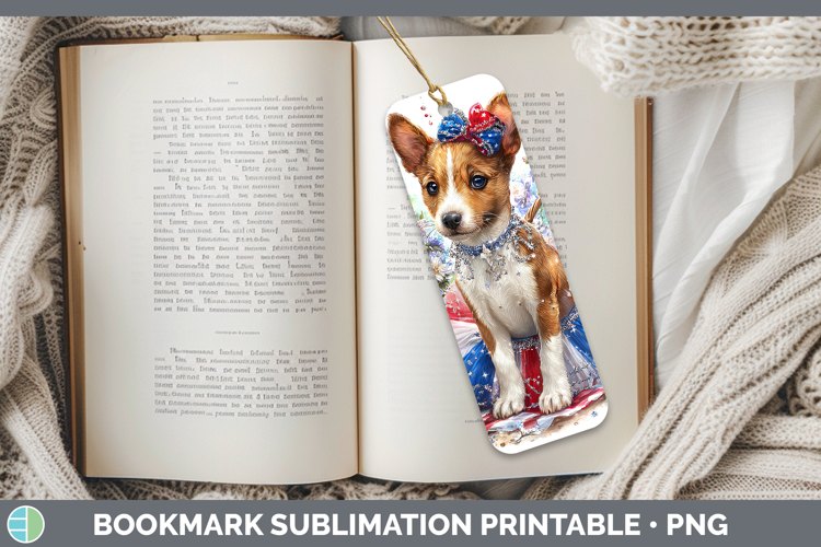 Dogs 03 Patriotic Basenji Bookmark Sublimation Printable Des
