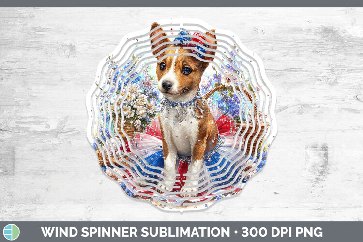 GorgeousDogs 03 Patriotic Wind Spinner design.