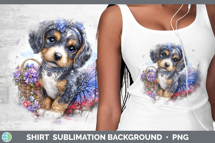 Dogs 03 Patriotic Bluetick Coonhound Shirt Sublimation Backg