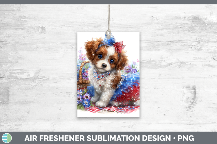 Dogs 03 Patriotic Brittany Dog Air Freshener Sublimation Car