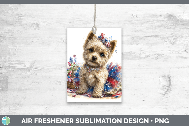 Dogs 03 Patriotic Cairn Terrier Air Freshener Sublimation Ca