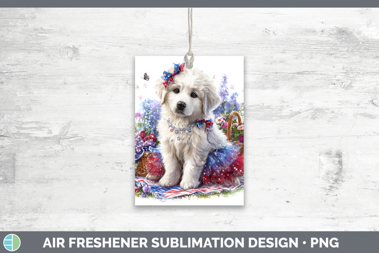 Dogs 03 Patriotic Great Pyrenees Air Freshener Sublimation C