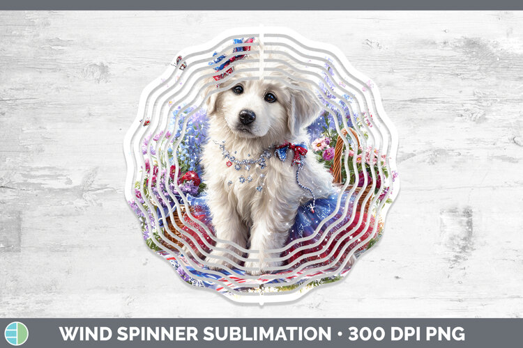 GorgeousDogs 03 Patriotic Wind Spinner design.
