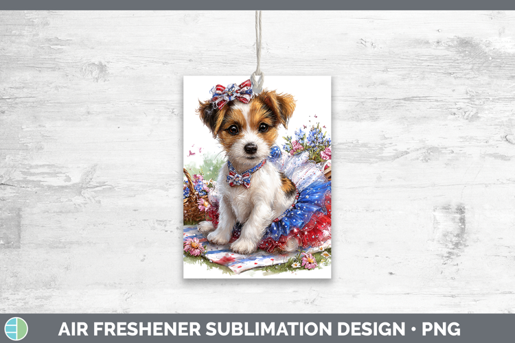 Dogs 03 Patriotic Jack Russell Terrier Air Freshener Sublima