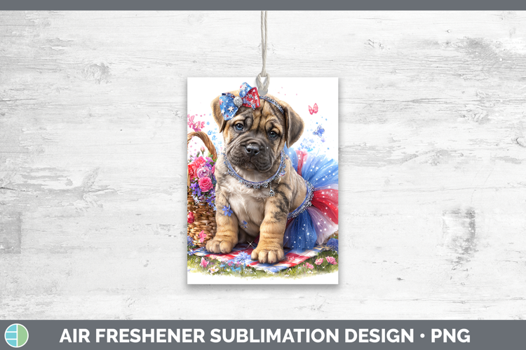 Dogs 03 Patriotic Mastiff Air Freshener Sublimation Car Fres