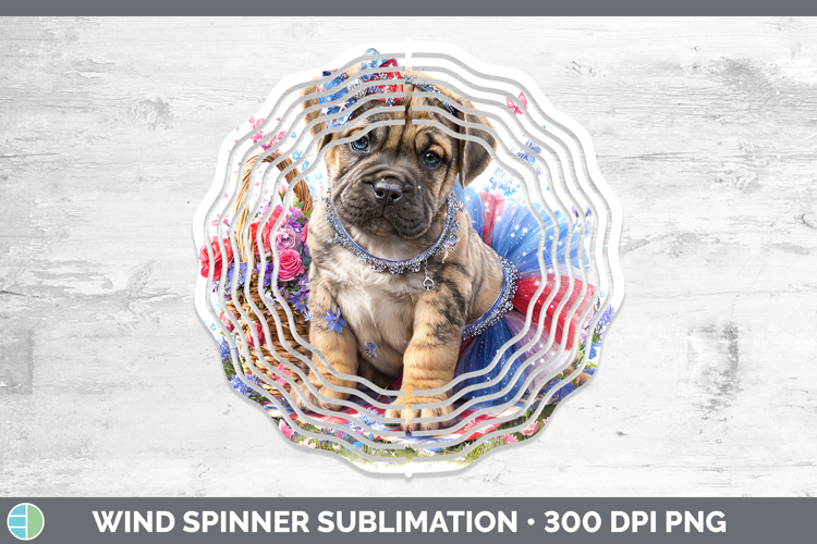 Dogs 03 Patriotic Mastiff Wind Spinner Sublimation Spinner D